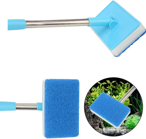 Set 1 Yamibobo Long Handle Fish Tank Sponge Brush Extendable Aquarium Fish Tank Cleaning for Glass, Fish Tank Sponge