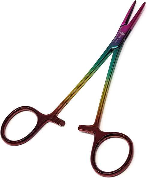 Dog Pet Ear/Nose Hair Puller Grooming Hemostat Locking Forceps Pliers, 5.5" (14cm), Straight (Lava)