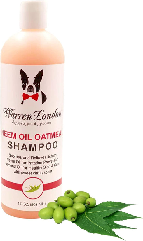 Warren London Neem Oil with Oatmeal Dog Shampoo - Deep Cleansing &