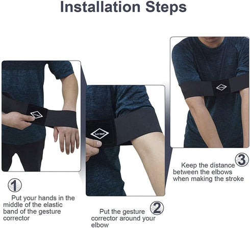 Scott Edward Pro Golf Swing Training Aid, Swing Correcting Arm Band for Golf Beginners, Man, Boy, Male