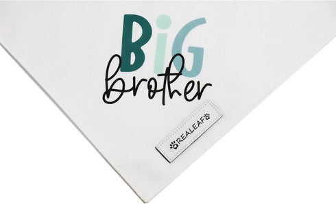 Realeaf Big Brother Big Sister Dog Bandanas Pet Scarf for Medium and Large Dogs New Baby Announcement Pet Accessories