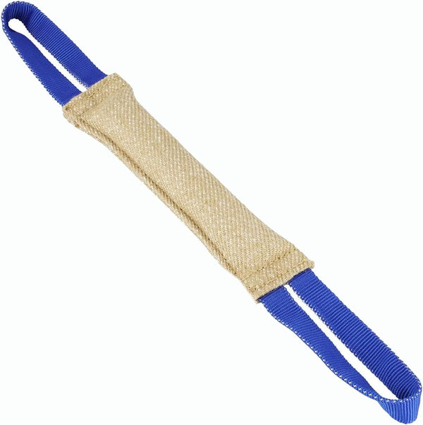 Herm Sprenger Jute Dog Tug Toy, Dog Training Tool with 2 Handles for Interactive Play, Tough Tug of War
