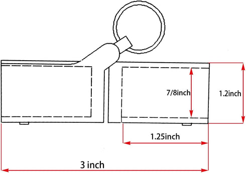 SHENGHUISS 2 Pack 7/8 Inch (22MM) Stainless Steel 316 Folding Swivel Coupling Tube Pipe Connector Fitting for Boat Hand
