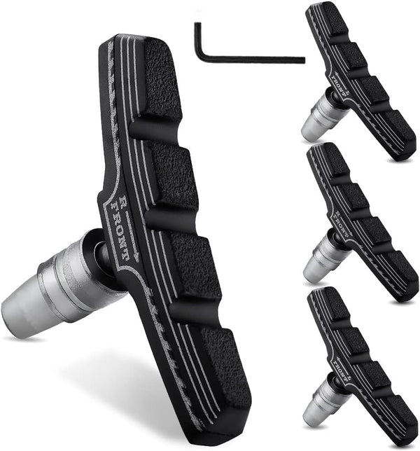 Hapleby 4PCS Premium Bike Brake Pads, Professional Mountain Bicycle V-Brake Blocks Kit with Free Hex Wrench