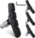 Hapleby 4PCS Premium Bike Brake Pads, Professional Mountain Bicycle V-Brake Blocks Kit with Free Hex Wrench