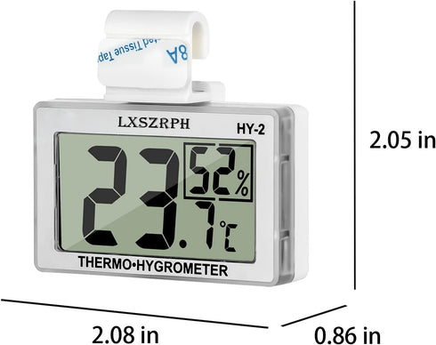 Reptile Hygrometer Thermometer, Digital Temperature Humidity Meter Gauge for Reptile Tanks, LCD Display, 1 Pack