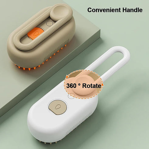 3 In 1 Steamy Cat Brush: Self Cleaning Steam Grooming Brush for Cat and Dog, Massage & Hair Removal Comb