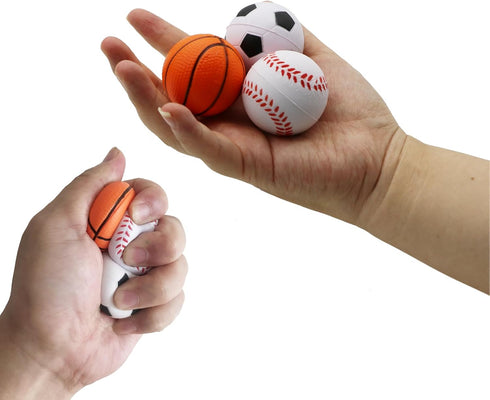 Urspasol 20 PCS Mini Soccer Stress Balls, 1.6 inch Foam Squeeze Balls, Small Sports Themed Party Favors for Kids