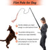 Flirt Pole for Dog - Interactive Chase and Tug of War Teaser Wand with 3 Fleece Rope Toy for Small Medium Large Dogs