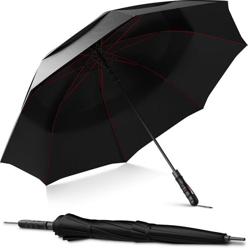 Repel Windproof Travel Umbrella for Rain - Easy Auto Open Close, Compact with Strong Fiberglass Frame