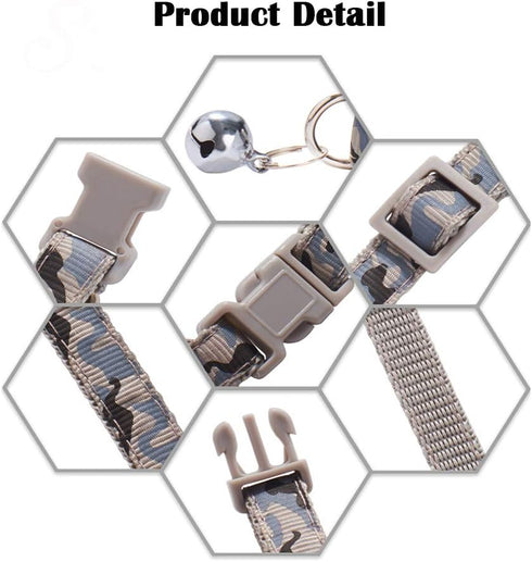 Love Dream Puppy ID Collars - 12pcs Adjustable Breakaway Collars with Bell for Litter Identification (Small 7.9"-12.6")