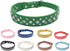 Dogs Kingdom 12"-20" Length Personalized Rhinestone Leather Bling Pet Dog Cat Collars Dark Blue