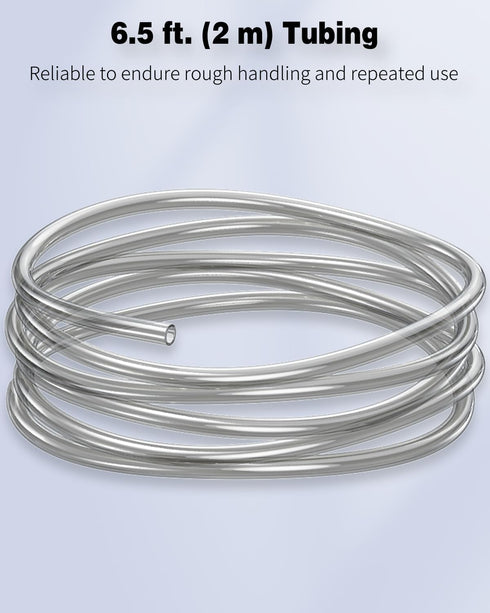 Pawfly Aquarium Airline Tubing 6.5 Feet, Standard 3/16" Black Kink-Resistant PVC Hose for Fish Tank Air Pump