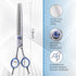 Left Handed Chunkers Dog Grooming Scissors 7.5'' Professional Thinning Shears, Japan 440C, 70% Thinning Rate