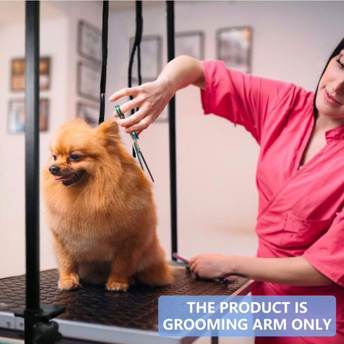 3 35.4 36.2 50 LEIBOU H-Shape Dog Grooming Arm Pet Supplies Grooming Table Arm with Noose and Clamp Heavy Duty Aluminum