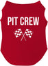 Pit Crew Dog Tee Shirt - Sizes for Puppies, Toys, and Large Breeds (Red, Large 49)