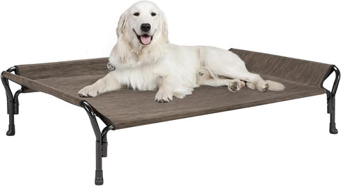 Veehoo Cooling Raised Dog Bed, Guardrail Elevated Chewproof Frame with Washable & Breathable Mesh, Non-Slip, X Large,