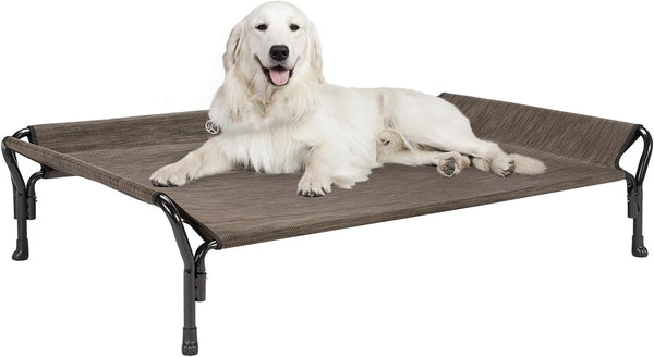 Veehoo Cooling Raised Dog Bed, Guardrail Elevated Chewproof Frame with Washable & Breathable Mesh, Non-Slip, X Large,