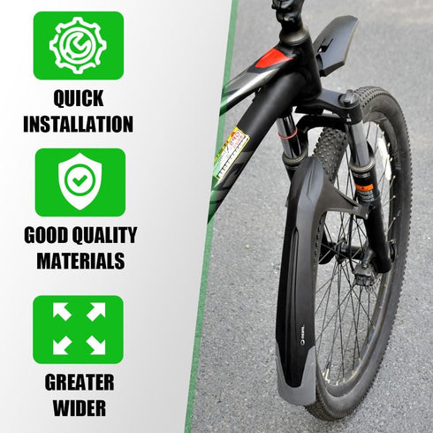 RBRL Adjustable Bike Fender Set - MTB Mud Guard for 24-29 inch Bicycles, Against Splashing Water