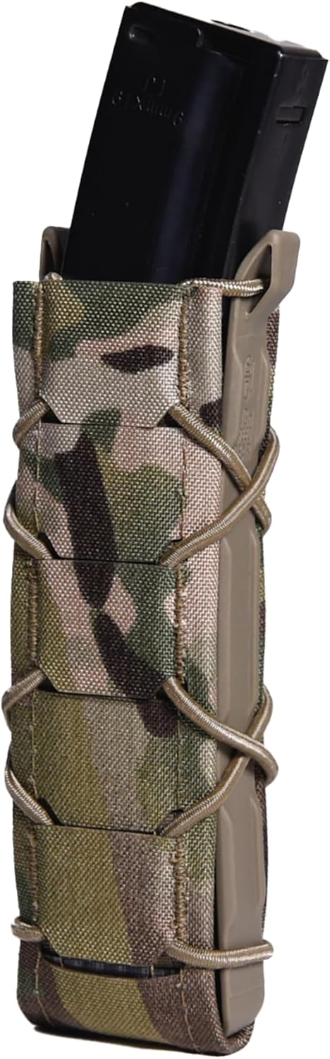High Speed Gear Extended Pistol Taco Gen 2, Laser Cut MOLLE Single Mag Pouch Made in The USA (Multicam)