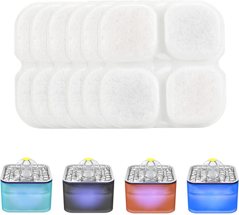 Wonder Creature Cat Fountain Filter Replacement - 6 Pack for Crystal Cat Water Fountain, 3L/101oz Filters