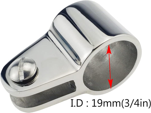 keehui Marine Grade 316 SS 3/4in (19mm) Bimini Top Jaw Slide Boat Hardware Fitting for Round Tube