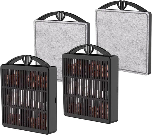 8W Turtle Tank Filters Replacement Aquarium Filters - 4PCS Low Water Level Material Filter Cartridges