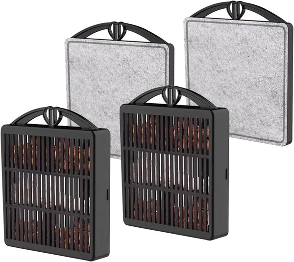 8W Turtle Tank Filters Replacement Aquarium Filters - 4PCS Low Water Level Material Filter Cartridges