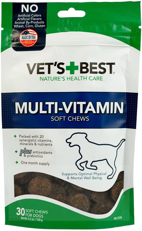 Vet's Best Multi-Vitamin Soft Chew Dog Supplements - Vitamins for Dogs -