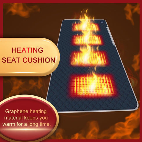 Generic 4 3 Heated Zones Camping Chair Heated Cushion, Portable Thickened Heating Mat, Adjustable Temperature USB