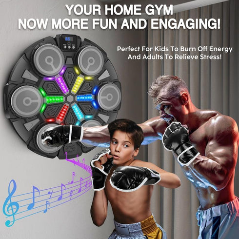 3 4 5 6 7 8 9 10 11 12+ Music Boxing Machine Sport Toys for Kids and Adults,Wall Mounted Bluetooth Smart Punching