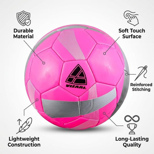 (Pack 1, 6 12) VIZARI Hydra Soccer Ball for Boys | Eye-Catching Outdoor Soccer Ball with Unique Graphics | Durable TPU