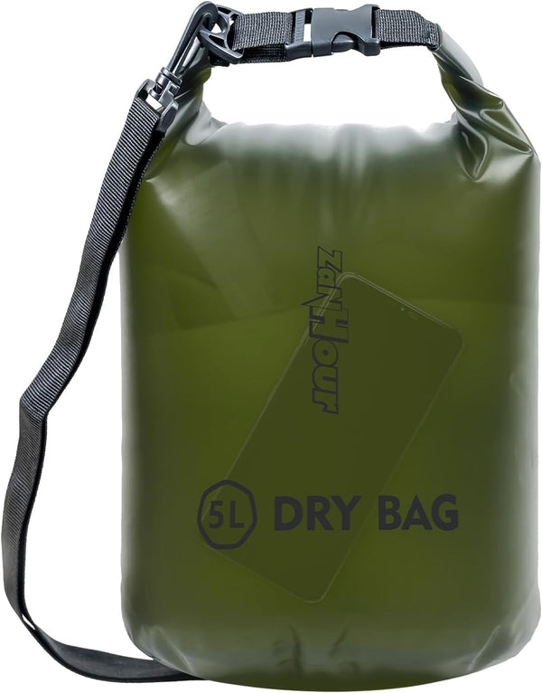 Waterproof Dry Bag, Roll Top Transparent Storage Bag, 2L/5L/10L/20L for Traveling, Swimming, Camping