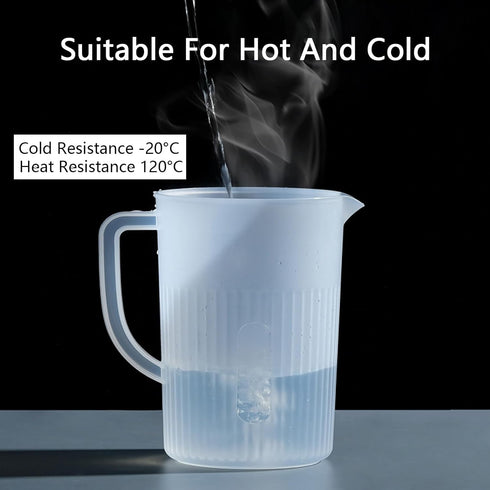 Toguma 2.2 Liter Plastic Water Pitcher, Large-Capacity Household Jug with Lid for Hot Cold Beverages