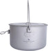 Outdoor 750ml - 2900ml Titanium Pot with Lid, Folding Bail Handle Camping Hiking Picnic Set