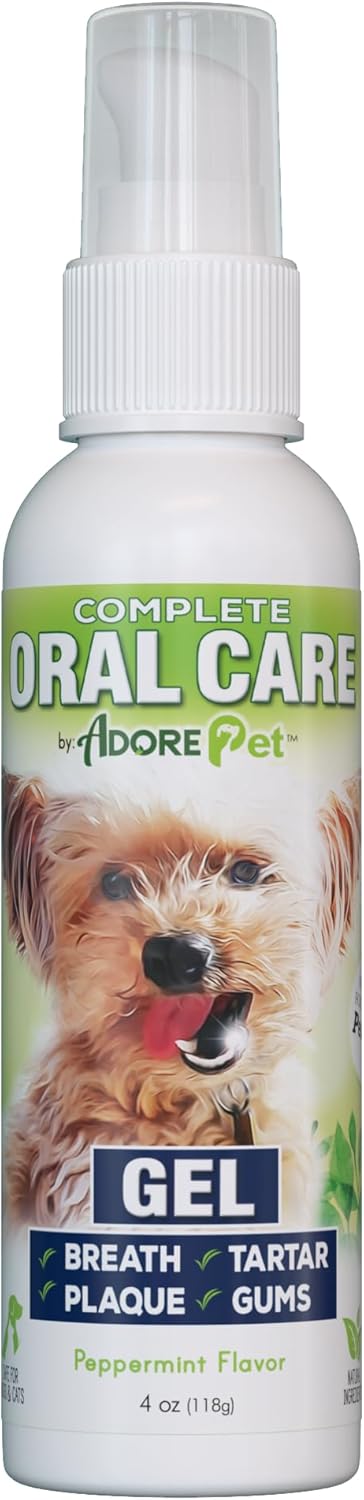 ADORE Pet, LLC Adore Pet Complete Oral Care Gel for Dogs, Peppermint, 4 oz