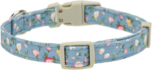 Dog Collar with Bowtie, Cotton Floral Bowtie Collars for Small Medium Puppy Female & Male Dogs, Wedding Holiday