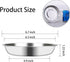 Stainless Steel Cat Bowls, Cat Food Bowls Shallow Wide Cat Bowl Relief Whisker Fatigue Cat Food Water Bowl with Non-Slip Placemats for Cat Small Dog Kitten Puppy (6.7 in)