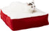 Happy Hounds Willow Rectangle Reversible Sherpa Pillow Cat Bed, Crimson