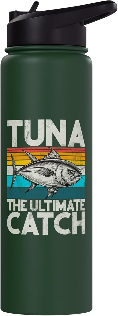 Tuna Fishing Gear Tuna The Ultimate Catch Tuna Fishing Stainless Steel Insulated Water Bottle