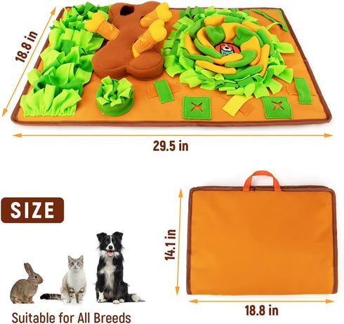 Snuffle Mat for Dogs, Enrichment Feeding Mat for Smell Training, Interactive Toy for Stress Relief and Mental