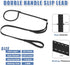 Slip Lead Dog Leash with Double Handle, Reflective Heavy Duty Nylon Slip Leash for Large Medium Small Dogs, 5FT Black