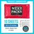 Nice Packs Reusable Dry Ice Packs for Shipping Frozen Food, Lunch Boxes, Coolers - Flexible and Long Lasting (10 Mini