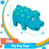 POPLAY 4" Squeaky Latex Grunting Pig Dog Toy, Small Blue Rubber Chew Gift for Dogs