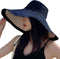 Super Wide Brim Cotton Floppy Sun Hat for Women, Packable Reversible UV Protection for Summer Beach Travel