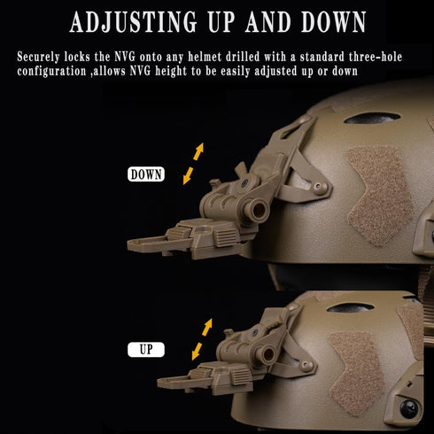 L4G69 PVS15 PVS18 GPNVG18 Night Vision Helmet Mount, Tactical Airsoft NVG Mount for Night Vision Goggles