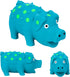 POPLAY 4" Squeaky Latex Grunting Pig Dog Toy, Small Blue Rubber Chew Gift for Dogs