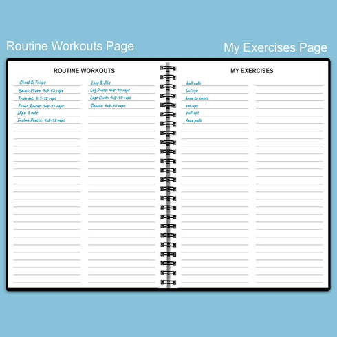 Fitness Planner for Women & Men - A5 Workout Log Book to Track Weight Loss, GYM, Bodybuilding Progress - Daily Health &