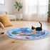Cat Dog Water Mat with Remote Control LED Boat, Thickened Anti-Scratch Leak Proof Cat Water Sensor Play Mat, Non-Slip