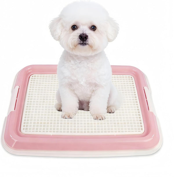 Dmnnlp Dog Potty Tray for Small Dogs, Puppy Potty Training Tray 19.7"x14.5" Indoor